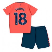 Camisa de Futebol Everton Ashley Young #18 Equipamento Secundário Infantil 2023-24 Manga Curta (+ Calças curtas)